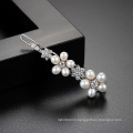 Luxury Freshwater Pearls Flower CZ Bridal Hair Clips Hair Accessories